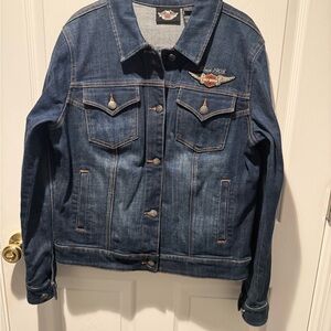 Women's Harley-Davidson Dark Blue Jean Jacket / Large
